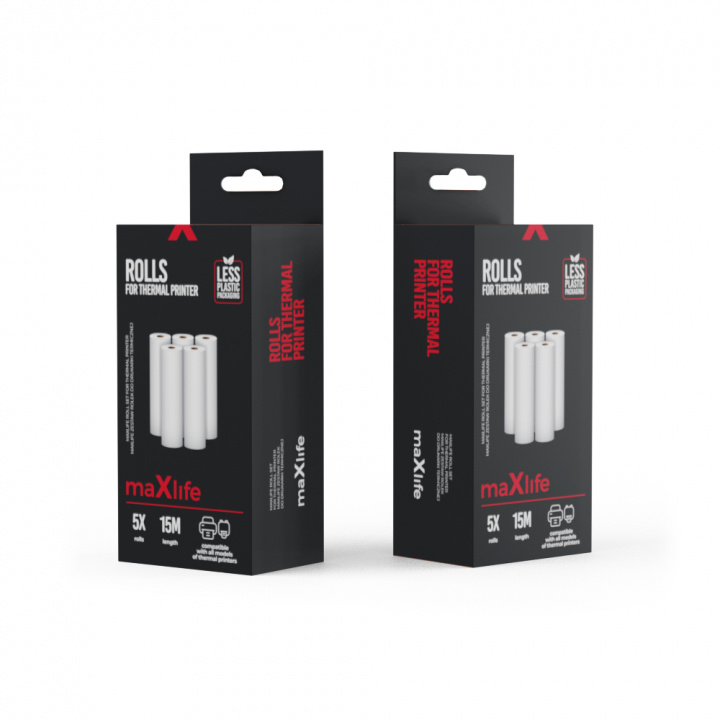 Maxlife Paper rolls for thermal printer, 5pcs x 3m in the group COMPUTERS & PERIPHERALS / Printers & Accessories / Printers / Receipt printers at TP E-commerce Nordic AB (38-95933)