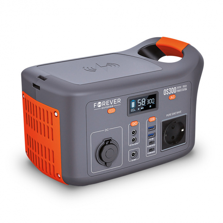 Forever Outdoor Portable Power-Station OS300 300W (307Wh) 320W, PD60W, LiFePO4 in the group Sport, leisure & Hobby / Outdoor recreation / Solar cell charging at TP E-commerce Nordic AB (38-95934)