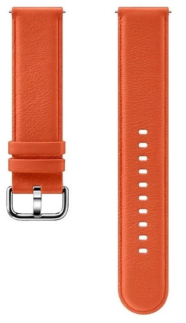 Samsung Leather wristband for Galaxy Watch, Orange in the group Sport, leisure & Hobby / Smartwatch & Activity trackers / Accessories at TP E-commerce Nordic AB (38-96045)