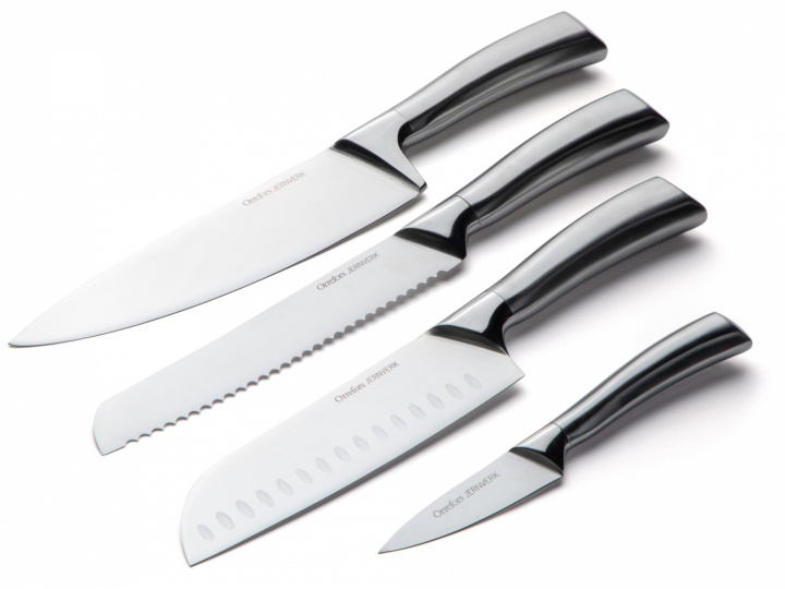 Orrefors Jernverk 4-pack knives, Steel in the group HOME, HOUSEHOLD & GARDEN / Kitchen utensils / Kitchen knives & Knife sharpeners at TP E-commerce Nordic AB (38-96495)