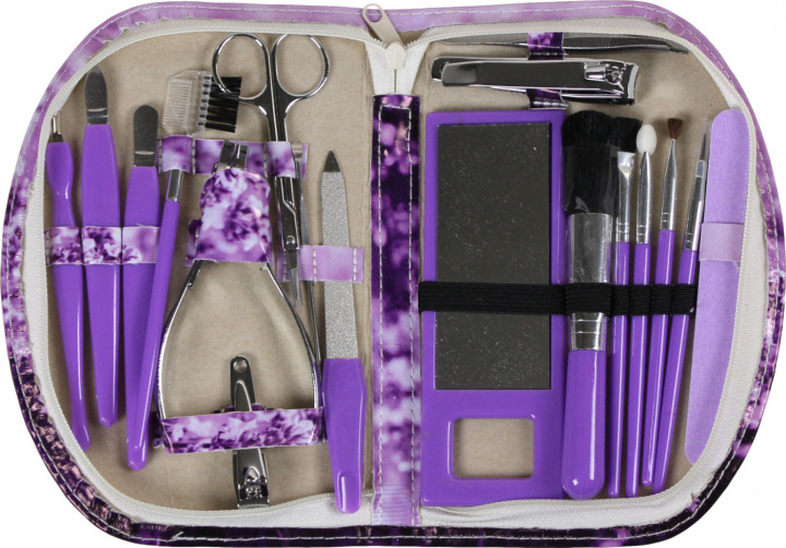 Wellys 18 Pieces Manicure Set, Purple in the group BEAUTY & HEALTH / Manicure / Pedicure / Nail kit at TP E-commerce Nordic AB (38-96585)