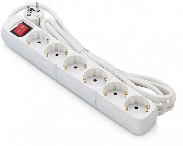 ON Grendosa med sex stycken uttag och strömbrytare, 3m in the group HOME, HOUSEHOLD & GARDEN / Electricity & Lighting / Power strips at TP E-commerce Nordic AB (38-96843)