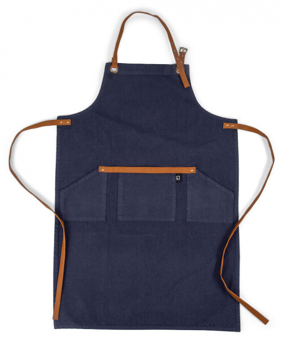 Kosta Linnewäfveri Apron, Navy blue in the group HOME, HOUSEHOLD & GARDEN / Kitchen utensils / Kitchen textiles at TP E-commerce Nordic AB (38-96908)