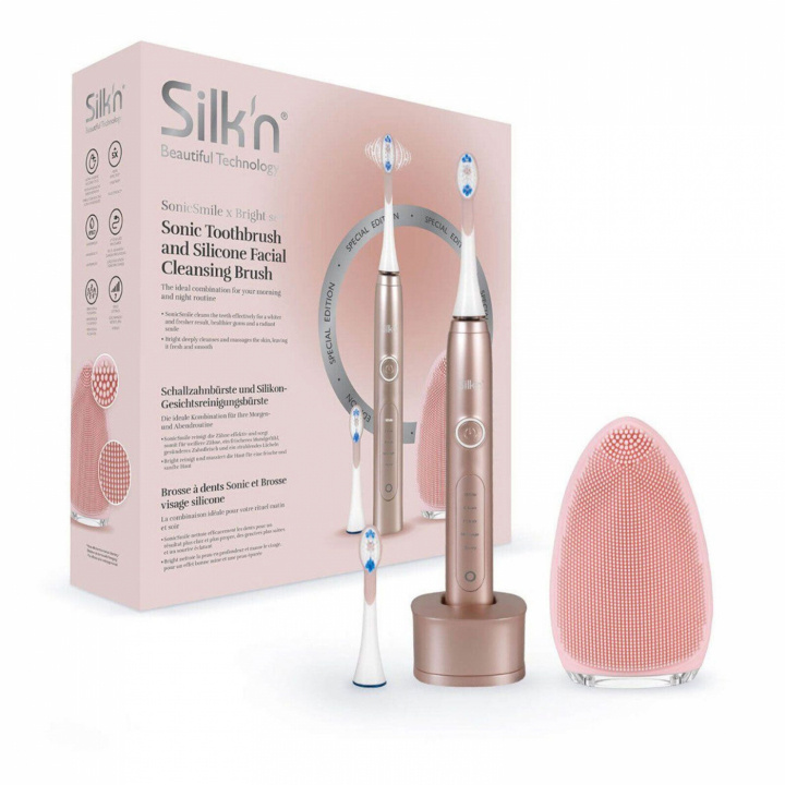 Silkn Sonic Smile & Bright Set Electric toothbrush with accessories in the group BEAUTY & HEALTH / Oral care / Electric toothbrushes at TP E-commerce Nordic AB (38-96995)