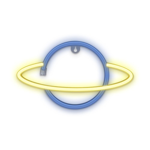 Forever Light Neon LED Light Saturn Battery + USB FLNE11, Yellow/Blue in the group HOME ELECTRONICS / Lighting / Wall lights at TP E-commerce Nordic AB (38-97007)