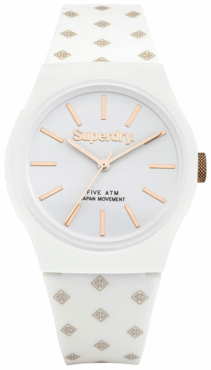 Superdry SDSYG166WRG - Watch 38 mm with 5 bar water resistance, White/Gold in the group Sport, leisure & Hobby / Accessories / Watches at TP E-commerce Nordic AB (38-97033)