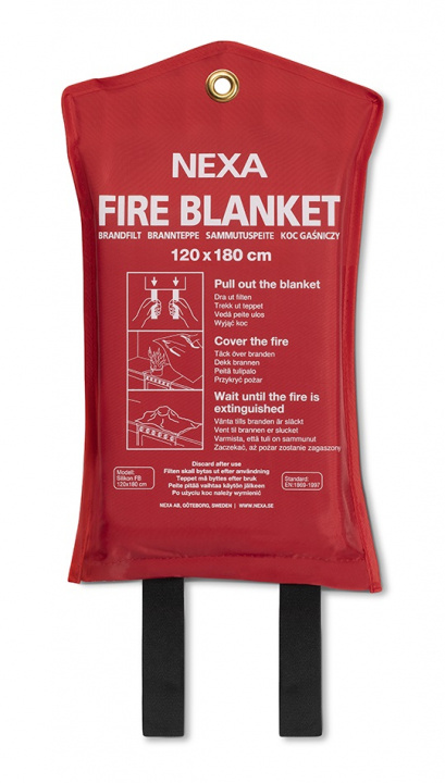 Nexa FBS-180: Brandfilt silikon, 180 cm in the group HOME, HOUSEHOLD & GARDEN / Alarm & Security / Fire, smoke, gas / Fire blankets at TP E-commerce Nordic AB (38-97054)