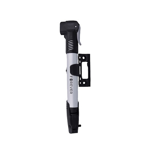 Forever Outdoor Bicycle pump with frame mount PU-100, Silver/Black in the group Sport, leisure & Hobby / Sports equipment / Bicycle accessories / Other bike accessories at TP E-commerce Nordic AB (38-97107)