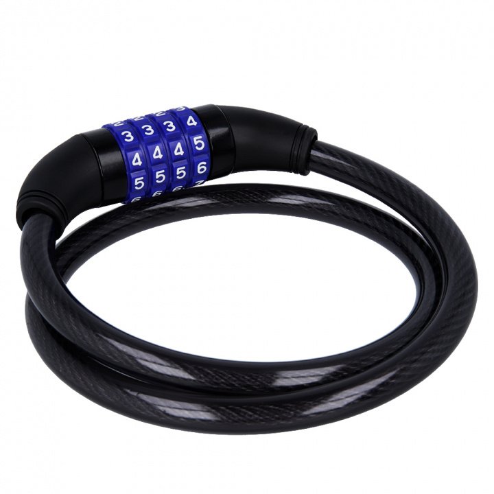 Forever Outdoor Bicycle lock with cable and code KYL-110, Black in the group Sport, leisure & Hobby / Sports equipment / Bicycle accessories / Other bike accessories at TP E-commerce Nordic AB (38-97123)