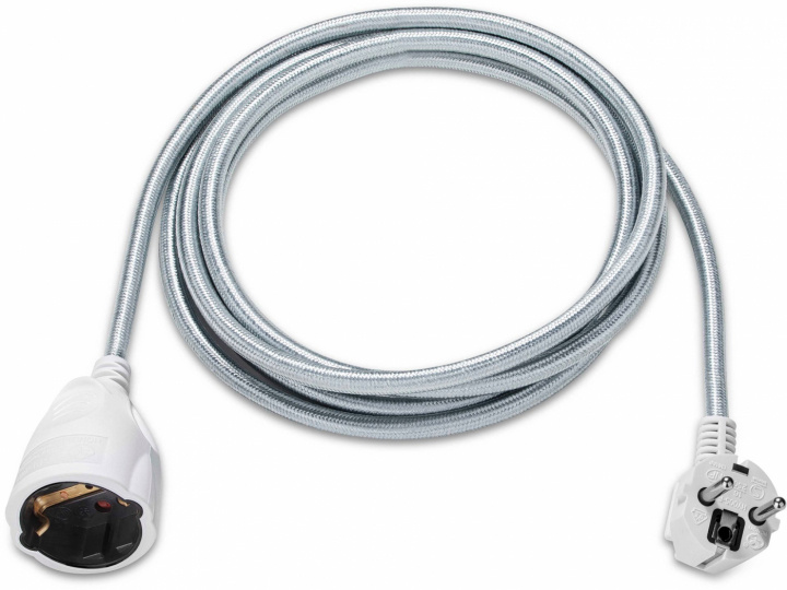 Limited Label Earthed extension cable in textile, 3 meters, Salvia in the group HOME, HOUSEHOLD & GARDEN / Electricity & Lighting / Extension cables at TP E-commerce Nordic AB (38-97177)