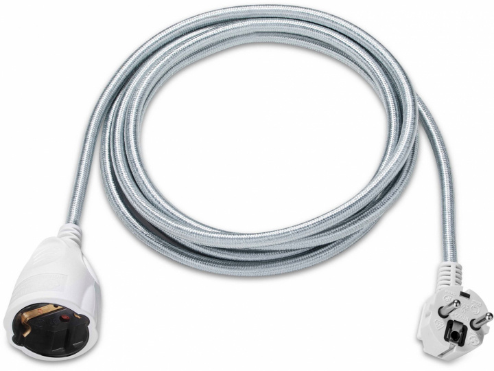 Limited Label Grounded textile extension cable, 3 meters, Salvia in the group HOME, HOUSEHOLD & GARDEN / Electricity & Lighting / Extension cables at TP E-commerce Nordic AB (38-97177)