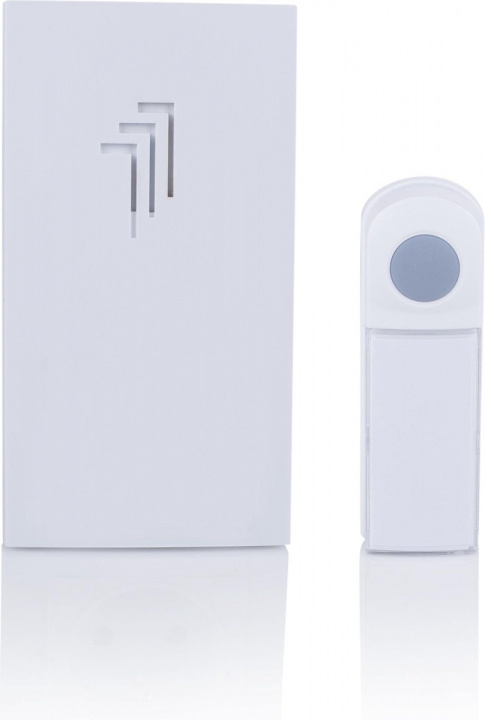 Byron DB411E Wireless Doorbell + Plug-In Receiver, 50 m range, White in the group HOME, HOUSEHOLD & GARDEN / Alarm & Security / Doorbells at TP E-commerce Nordic AB (38-97190)