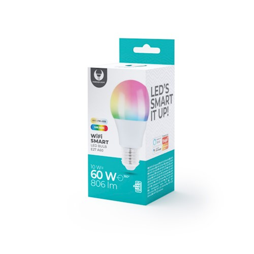 Forever Light Smart LED-Lampa med WiFi E27 10W , RGB in the group HOME ELECTRONICS / Lighting / LED lamps at TP E-commerce Nordic AB (38-97199)