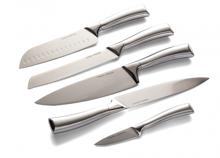 Orrefors Jernverk 5-Pack Knives Steel in the group HOME, HOUSEHOLD & GARDEN / Kitchen utensils / Kitchen knives & Knife sharpeners at TP E-commerce Nordic AB (38-97295)