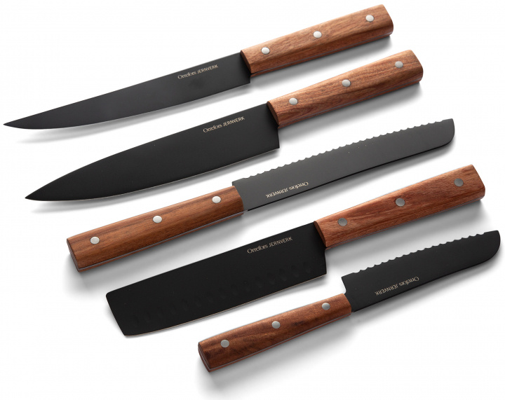 Orrefors Jernverk 5-pack Knivar Svart in the group HOME, HOUSEHOLD & GARDEN / Kitchen utensils / Kitchen knives & Knife sharpeners at TP E-commerce Nordic AB (38-97296)