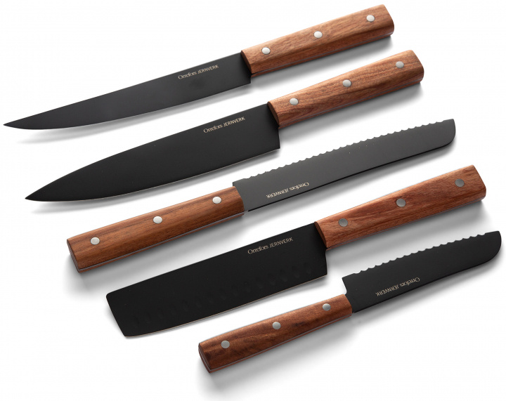 Orrefors Jernverk 5-pack Knives Black in the group HOME, HOUSEHOLD & GARDEN / Kitchen utensils / Kitchen knives & Knife sharpeners at TP E-commerce Nordic AB (38-97296)