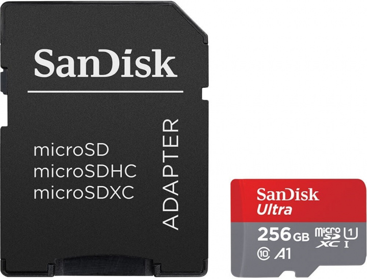 SanDisk Ultra Minneskort microSDXC, 256GB in the group HOME ELECTRONICS / Storage media / Memory cards / MicroSD/HC/XC at TP E-commerce Nordic AB (38-97325)