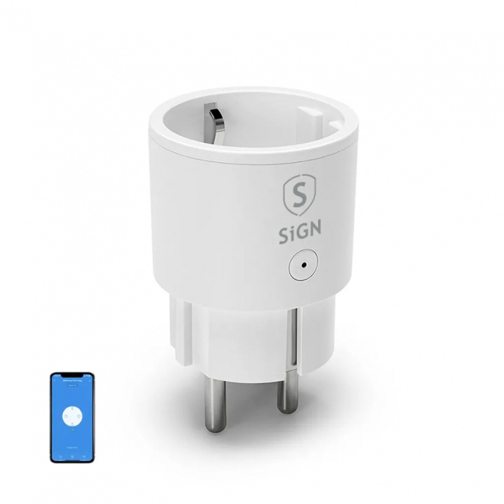 Sign Smart Home Plug WiFi 10A in the group HOME, HOUSEHOLD & GARDEN / Smart home / Smart plugs at TP E-commerce Nordic AB (38-97508)