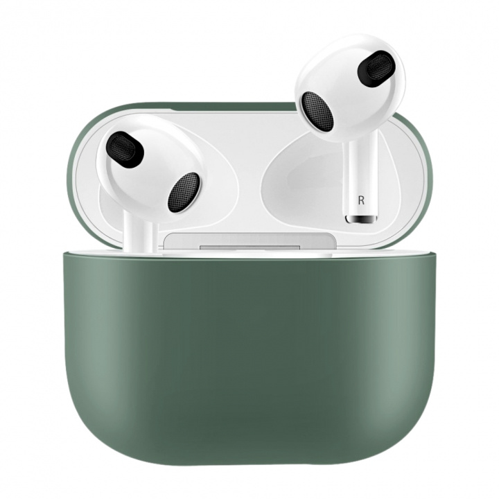 Silikonskal till Airpods 3, Mörkgrön in the group HOME ELECTRONICS / Audio & Picture / Headphones & Accessories / Accessories at TP E-commerce Nordic AB (38-97509)