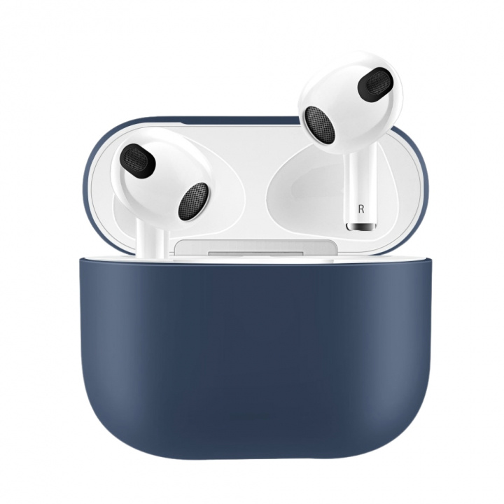 Silikonskal till Airpods 3, Mörkblå in the group HOME ELECTRONICS / Audio & Picture / Headphones & Accessories / Accessories at TP E-commerce Nordic AB (38-97510)