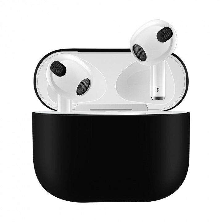 Silikonskal till Airpods 3, Svart in the group HOME ELECTRONICS / Audio & Picture / Headphones & Accessories / Accessories at TP E-commerce Nordic AB (38-97531)