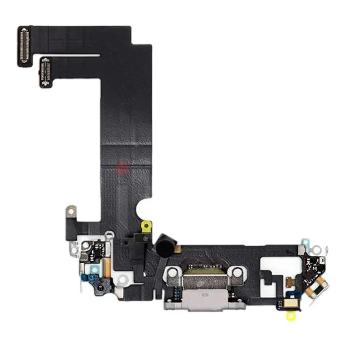 iPhone 12 Mini Charging Connector with Flex - White in the group SMARTPHONE & TABLETS / Reservdelar at TP E-commerce Nordic AB (38-97596)