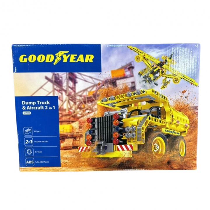 Goodyear licensed Lego - 2 in 1 - Dumper and Airplane in the group TOYS, KIDS & BABY PRODUCTS / Toys / Building toys / Lego at TP E-commerce Nordic AB (38-97627)
