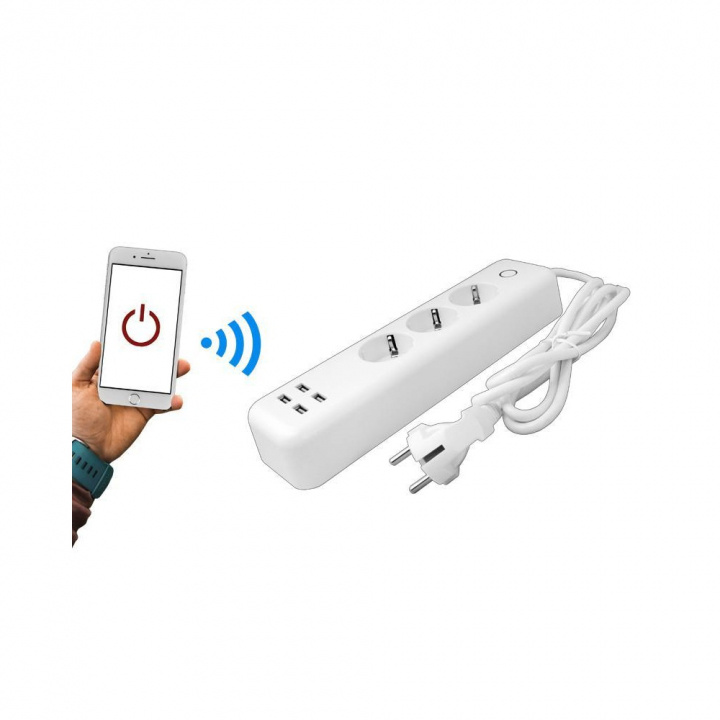 Smart Power Strip with WiFi in the group HOME, HOUSEHOLD & GARDEN / Electricity & Lighting / Power strips at TP E-commerce Nordic AB (38-98122)