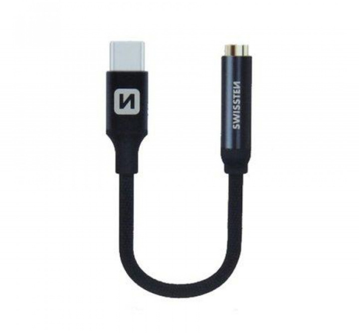 Swissten USB-C till 3,5mm Adapter, 15cm, Svart in the group SMARTPHONE & TABLETS / Chargers & Cables / Adapters at TP E-commerce Nordic AB (38-98165)