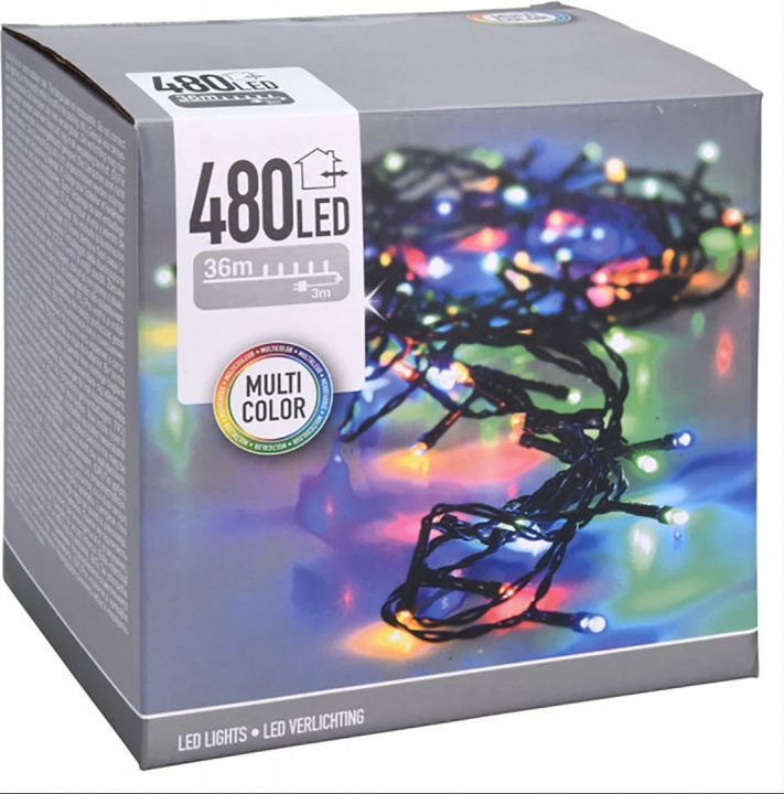 Ljusslinga 480 LED 36m, Flerfärgad in the group HOME ELECTRONICS / Lighting / Christmas lights at TP E-commerce Nordic AB (38-98191)