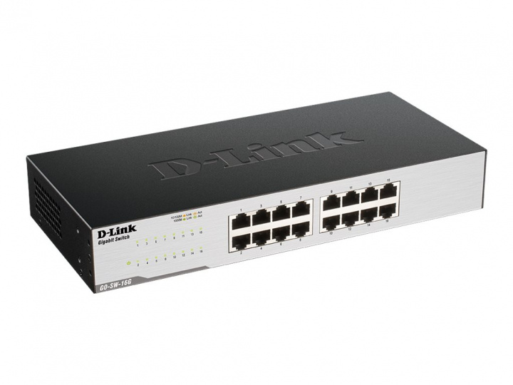 D-Link GO-SW-16G Switch 16-port Gigabit Preowned Grade B in the group COMPUTERS & PERIPHERALS / Network / Switches at TP E-commerce Nordic AB (38-98263D)