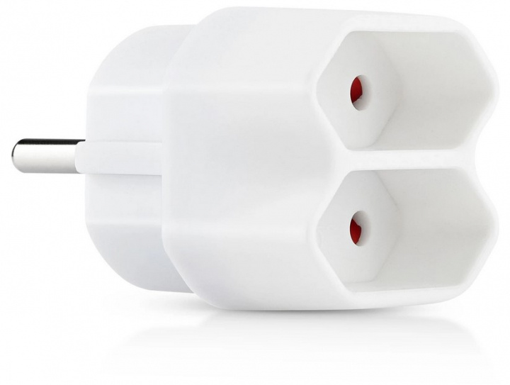Splitter plug 2-way EU, Adapter with 2 sockets in the group HOME, HOUSEHOLD & GARDEN / Electricity & Lighting / Power strips at TP E-commerce Nordic AB (38-98337)