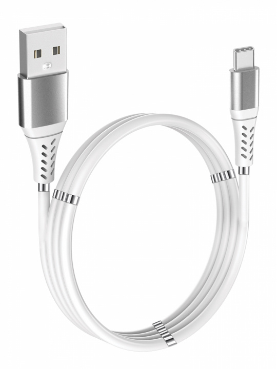 GadgetMonster Magnetic USB-C Charge Cable, slipp kabeltrassel, 2,4A, 1 m in the group SMARTPHONE & TABLETS / Chargers & Cables / Cables / Cables Type C at TP E-commerce Nordic AB (38-98427)