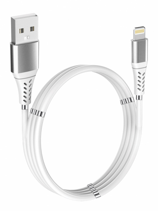 GADGETMONSTER Magnetic Lightning charging cable, 2.4A, 1 m in the group SMARTPHONE & TABLETS / Chargers & Cables / Cables / Cables Lightning at TP E-commerce Nordic AB (38-98432)