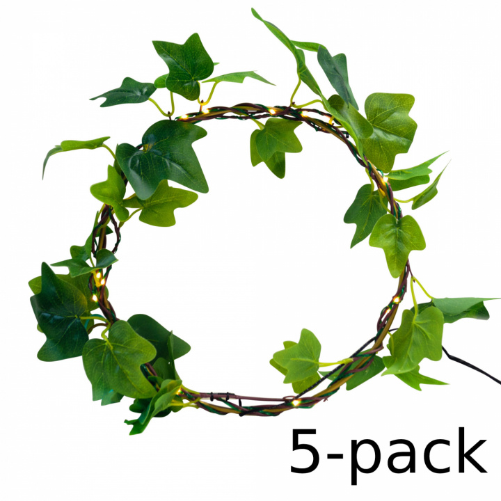5-pack GADGETMONSTER String of lights with green leaves in the group HOME ELECTRONICS / Lighting / LED strips at TP E-commerce Nordic AB (38-98447PKT)