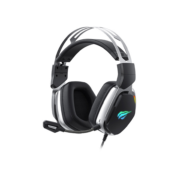 Havit Gaming H2018U Wired headset in fullsize, USB, Black/Silver in the group COMPUTERS & PERIPHERALS / GAMING / Headset at TP E-commerce Nordic AB (38-98464)