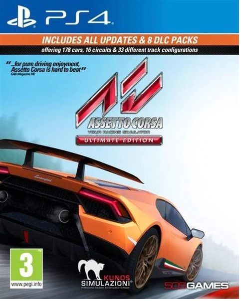 Assetto Corsa: Ultimate Edition (PS4) in the group HOME ELECTRONICS / Game consoles & Accessories / Sony PlayStation 4 / Games at TP E-commerce Nordic AB (38-98601)