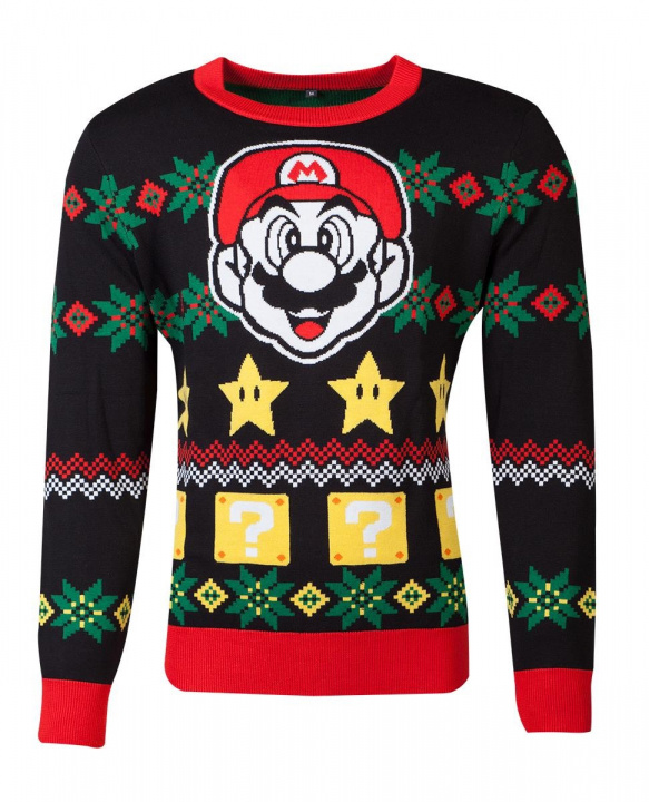 Difuzed Super Mario Stickad Jultröja Unisex, S in the group Sport, leisure & Hobby / Accessories / T-shirts at TP E-commerce Nordic AB (38-98634)
