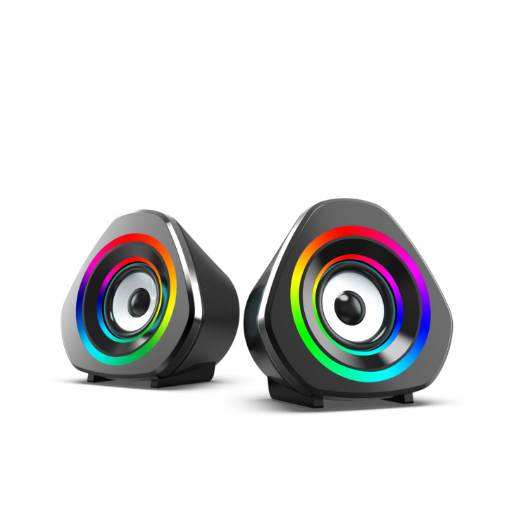 United CS2248 Computer speaker with LED light in the group COMPUTERS & PERIPHERALS / Computer accessories / Speakers at TP E-commerce Nordic AB (38-98658)
