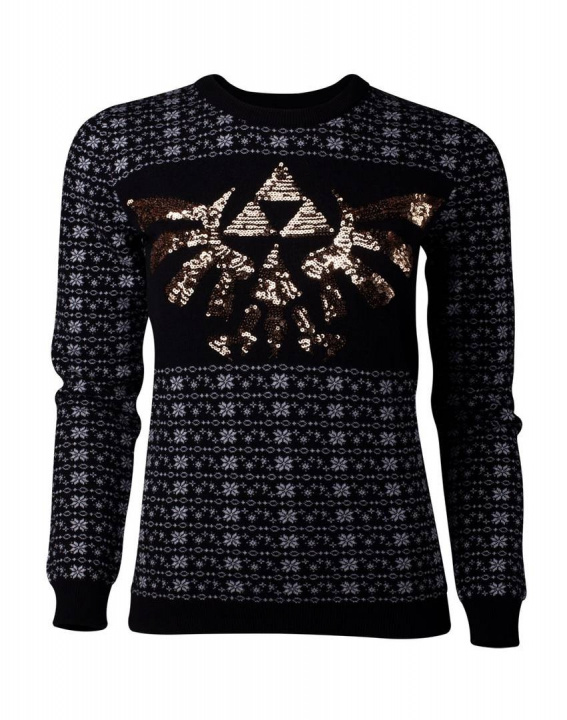 Difuzed Zelda Tri-Force Glitter Jultröja, XS in the group Sport, leisure & Hobby / Accessories / T-shirts at TP E-commerce Nordic AB (38-98703)