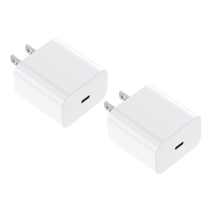 2-pack Snabbladdare US-kontakt, USB-C in the group HOME, HOUSEHOLD & GARDEN / Electricity & Lighting / Travel adapters at TP E-commerce Nordic AB (38-98724)