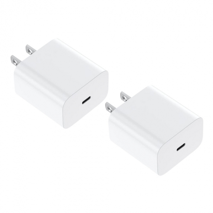2-pack Fast Chargers US plug, USB-C in the group HOME, HOUSEHOLD & GARDEN / Electricity & Lighting / Travel adapters at TP E-commerce Nordic AB (38-98724)