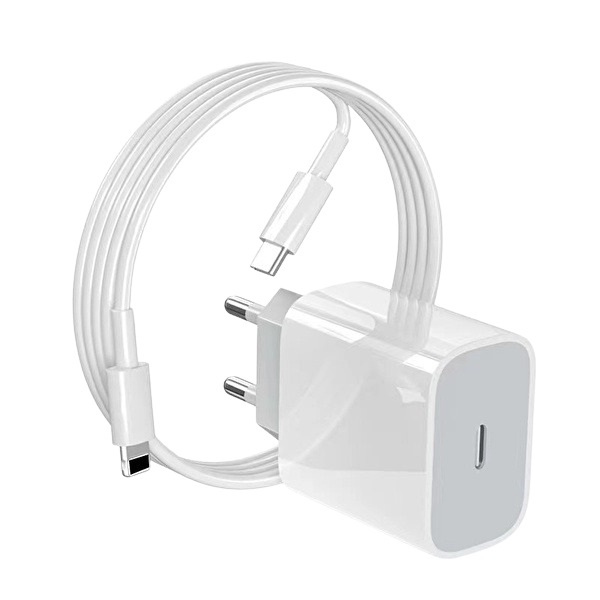Snabbladdare 20W USB-C till Lightning för iPhone och iPad, Vit in the group SMARTPHONE & TABLETS / Chargers & Cables / Wall charger / Wall charger Lightning at TP E-commerce Nordic AB (38-98755)
