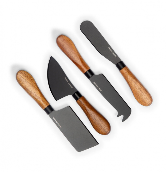 Orrefors Jernverk Cheese knives 4-pack, Black in the group HOME, HOUSEHOLD & GARDEN / Kitchen utensils / Other kitchen tools at TP E-commerce Nordic AB (38-98861)