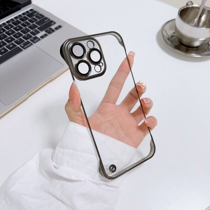 Frameless case for iPhone 14 Pro, Transparent/Black in the group SMARTPHONE & TABLETS / Phone cases / Apple / iPhone 14 at TP E-commerce Nordic AB (38-98896)