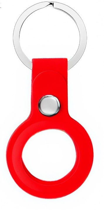 Silicone holder for AirTag with keychain, Red in the group SMARTPHONE & TABLETS / Other accessories / Other at TP E-commerce Nordic AB (38-98900)