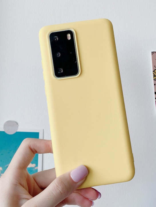 Silicone case for Samsung Galaxy S21 Ultra, Yellow in the group SMARTPHONE & TABLETS / Phone cases / Samsung at TP E-commerce Nordic AB (38-98916)