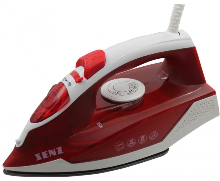 Senz SEGC11 Ångstrykjärn 2000W, Röd in the group HOME, HOUSEHOLD & GARDEN / Clothes care / Irons at TP E-commerce Nordic AB (38-98938)