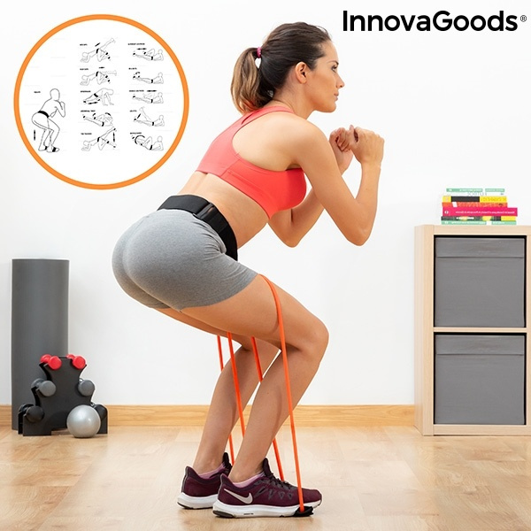 Bootrainer - Belt with resistance bands for Glutes + Training Guide in the group Sport, leisure & Hobby / Exercise equipment / Exercise accessories at TP E-commerce Nordic AB (38-99076)