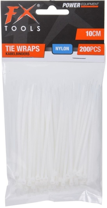 Cable ties 10cm, 200 white in the group HOME, HOUSEHOLD & GARDEN / Tools / Other tools & Accesories at TP E-commerce Nordic AB (38-99186)